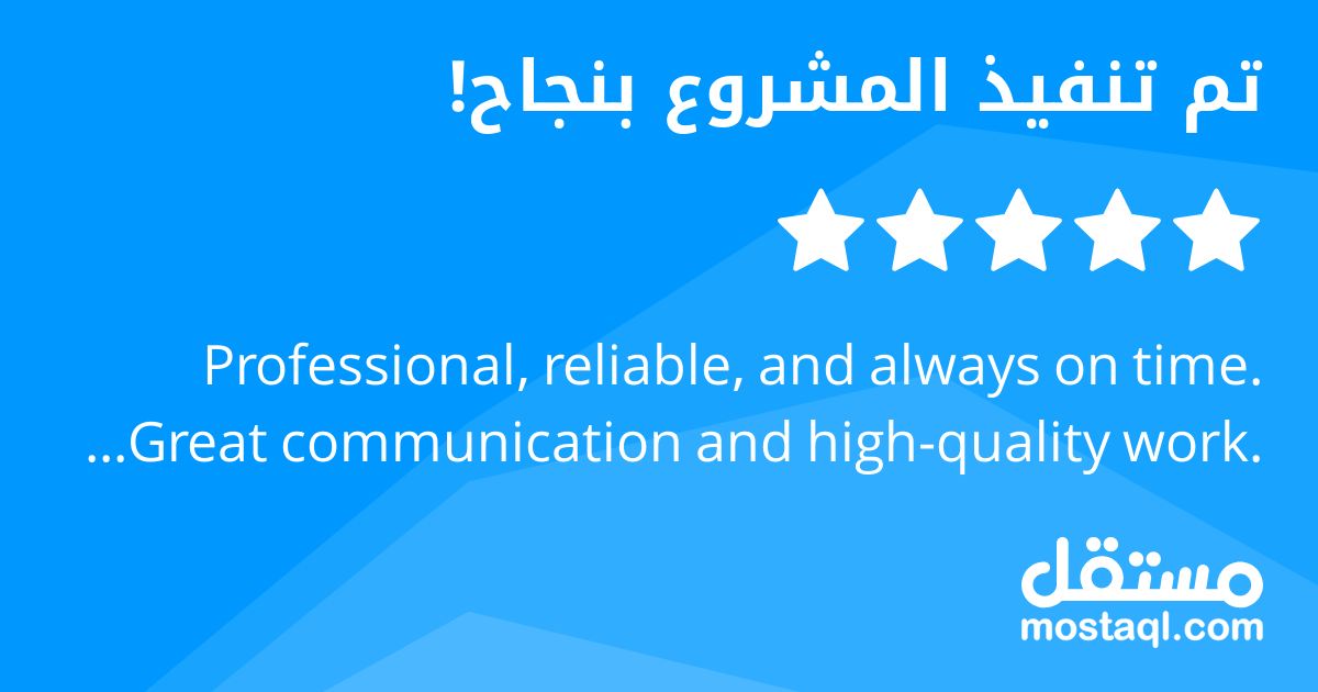 Professional, reliable, and always on time. Great communication and high-quality work. Highly recommended