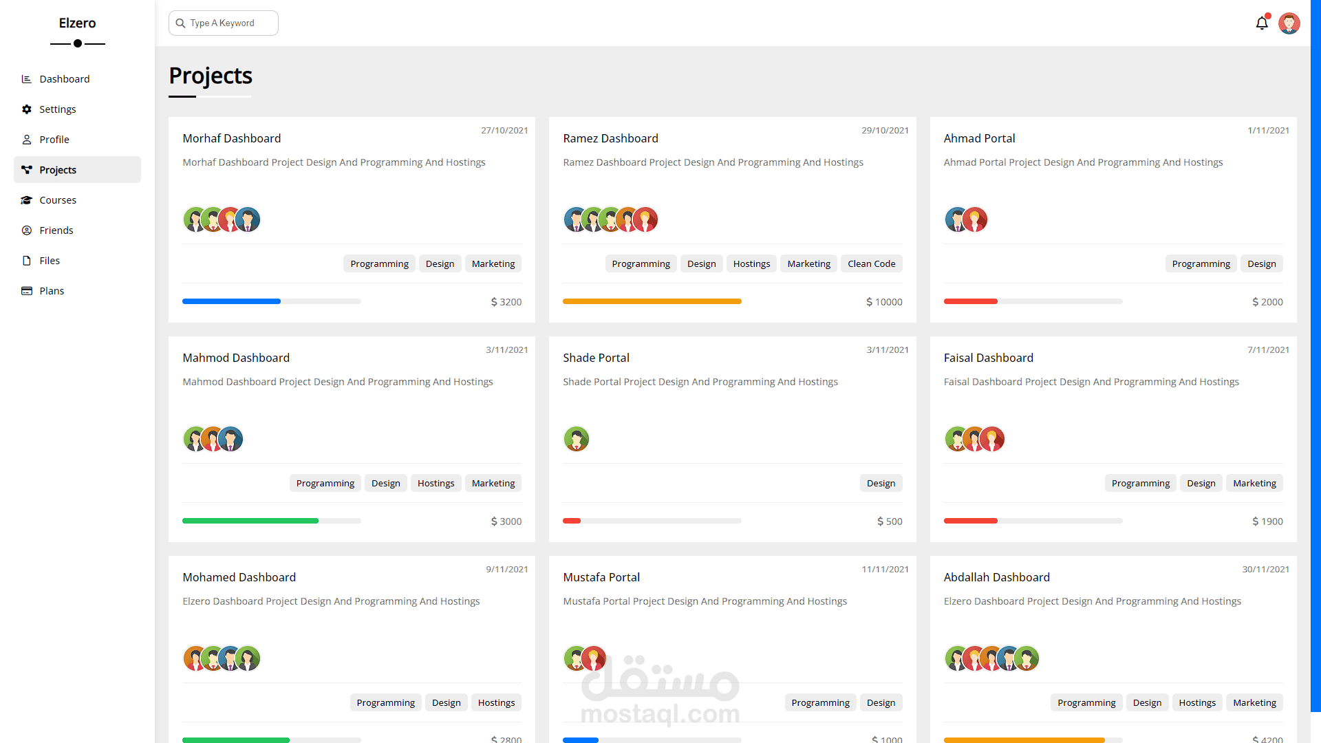 Elzero Dashboard | مستقل