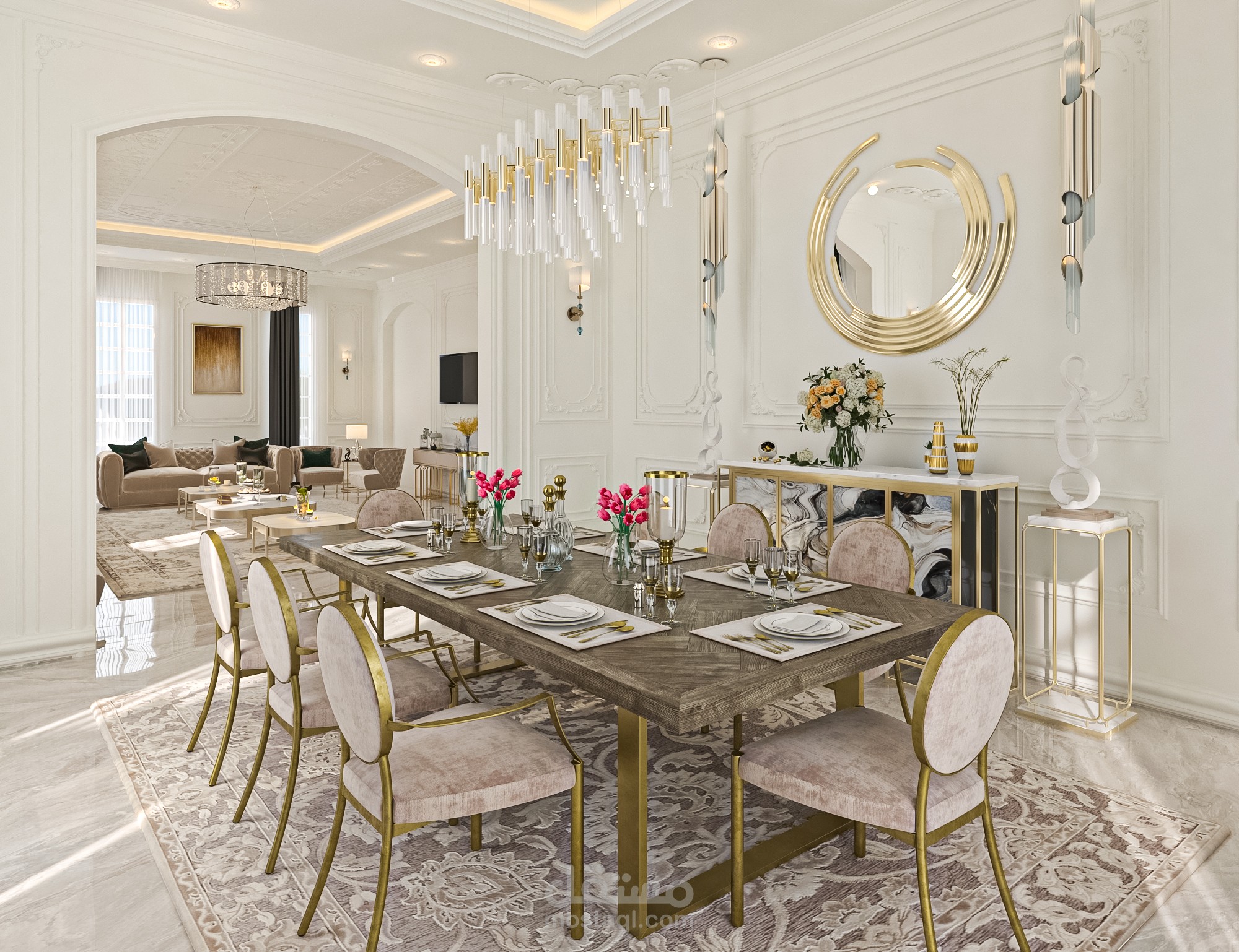 Majlis and dining room design | مستقل
