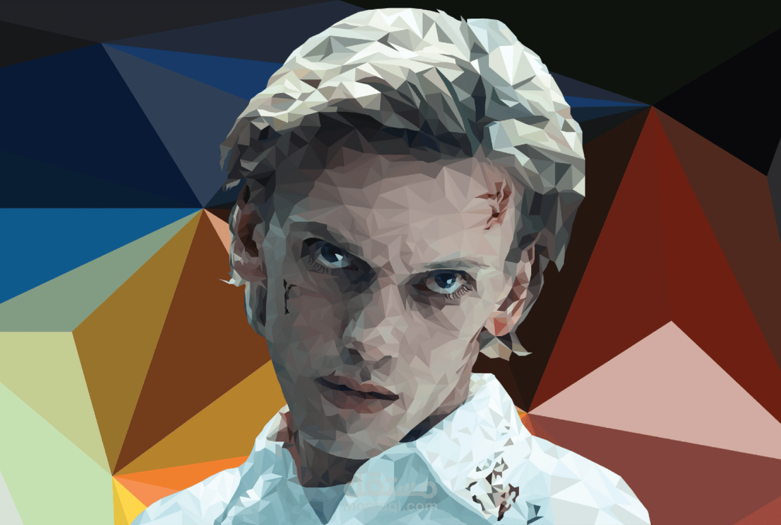 View of Geometric Art Portrait | مستقل