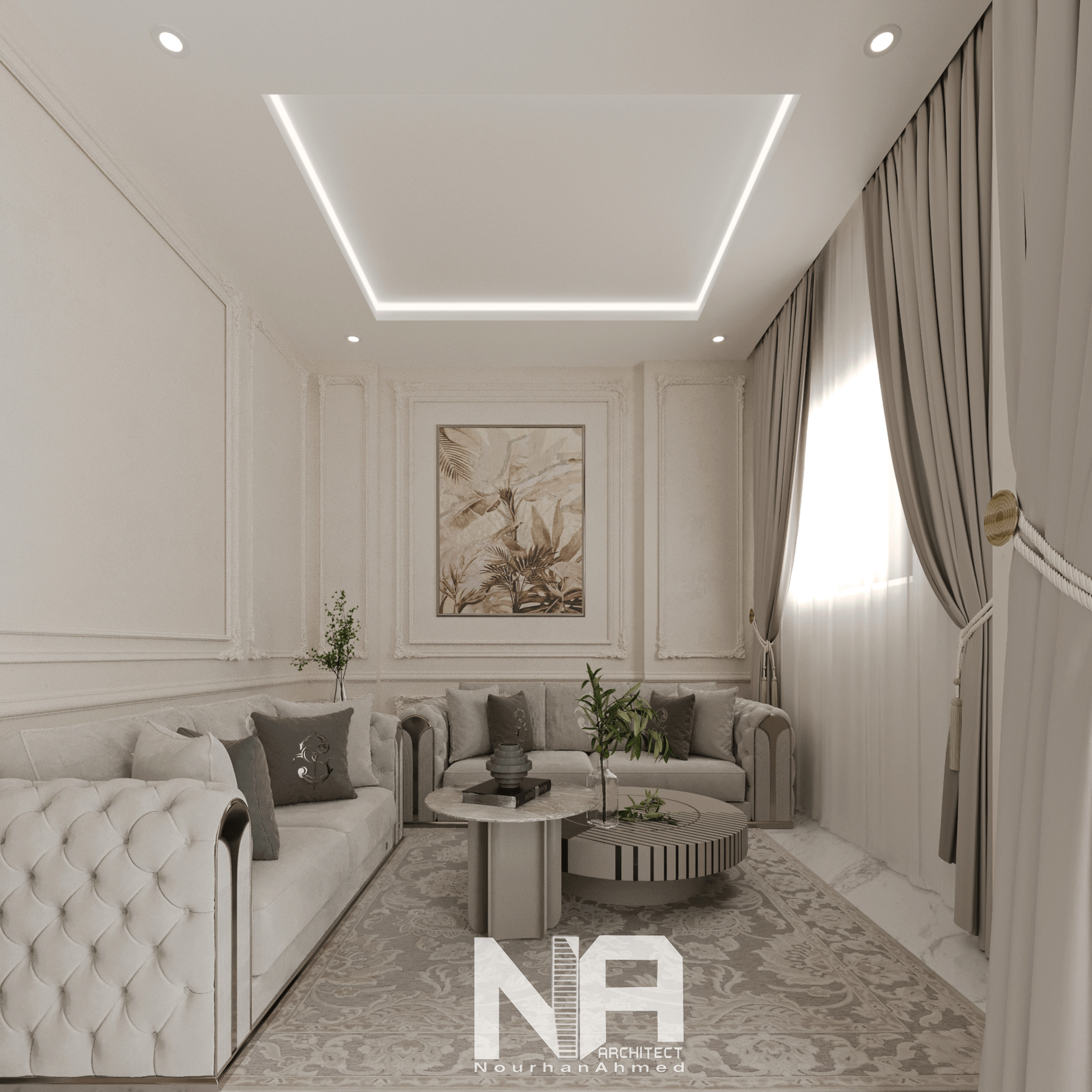 Reception & Dining room Interior Design. | مستقل