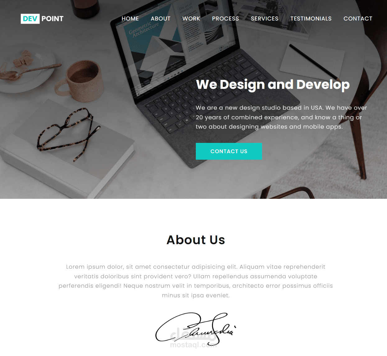 Dev Point Company - Landing Page | مستقل