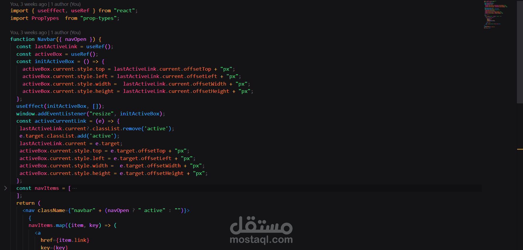 Portfolio Navbar Example Personal Portofolio | مستقل