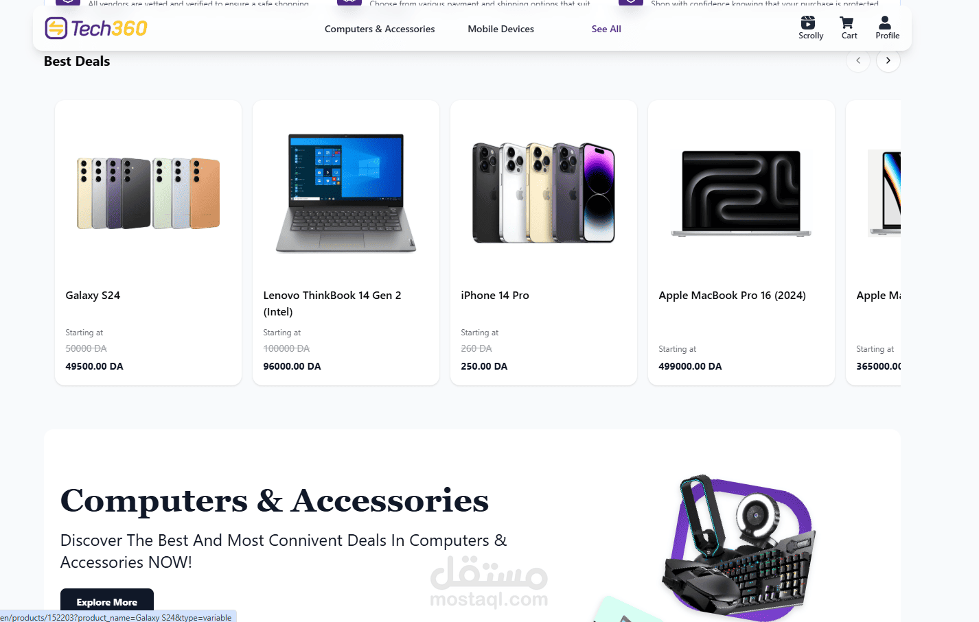Tech360 tech360 web app | مستقل