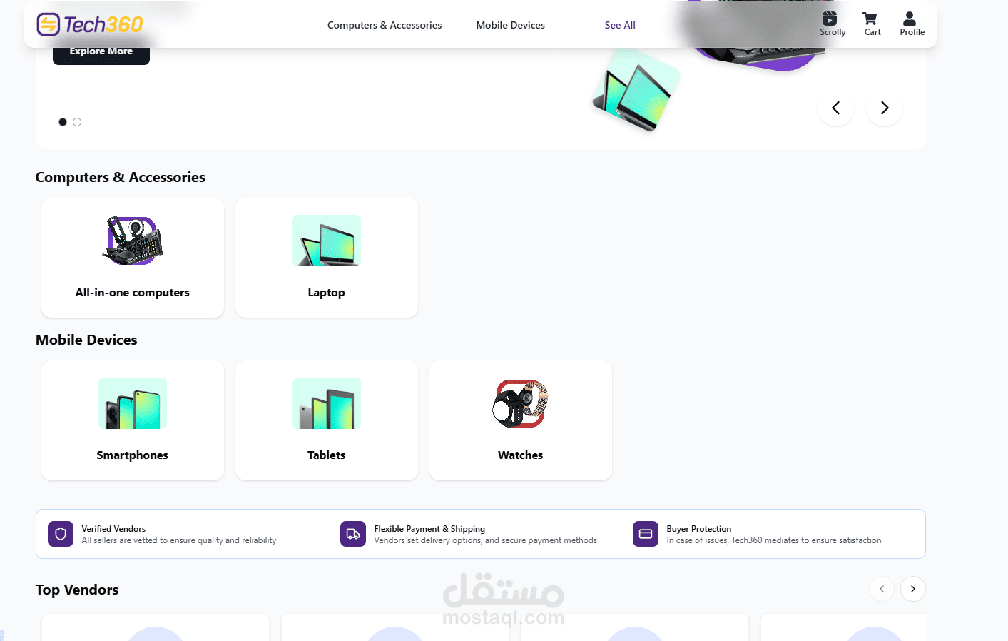 Tech360 tech360 web app | مستقل