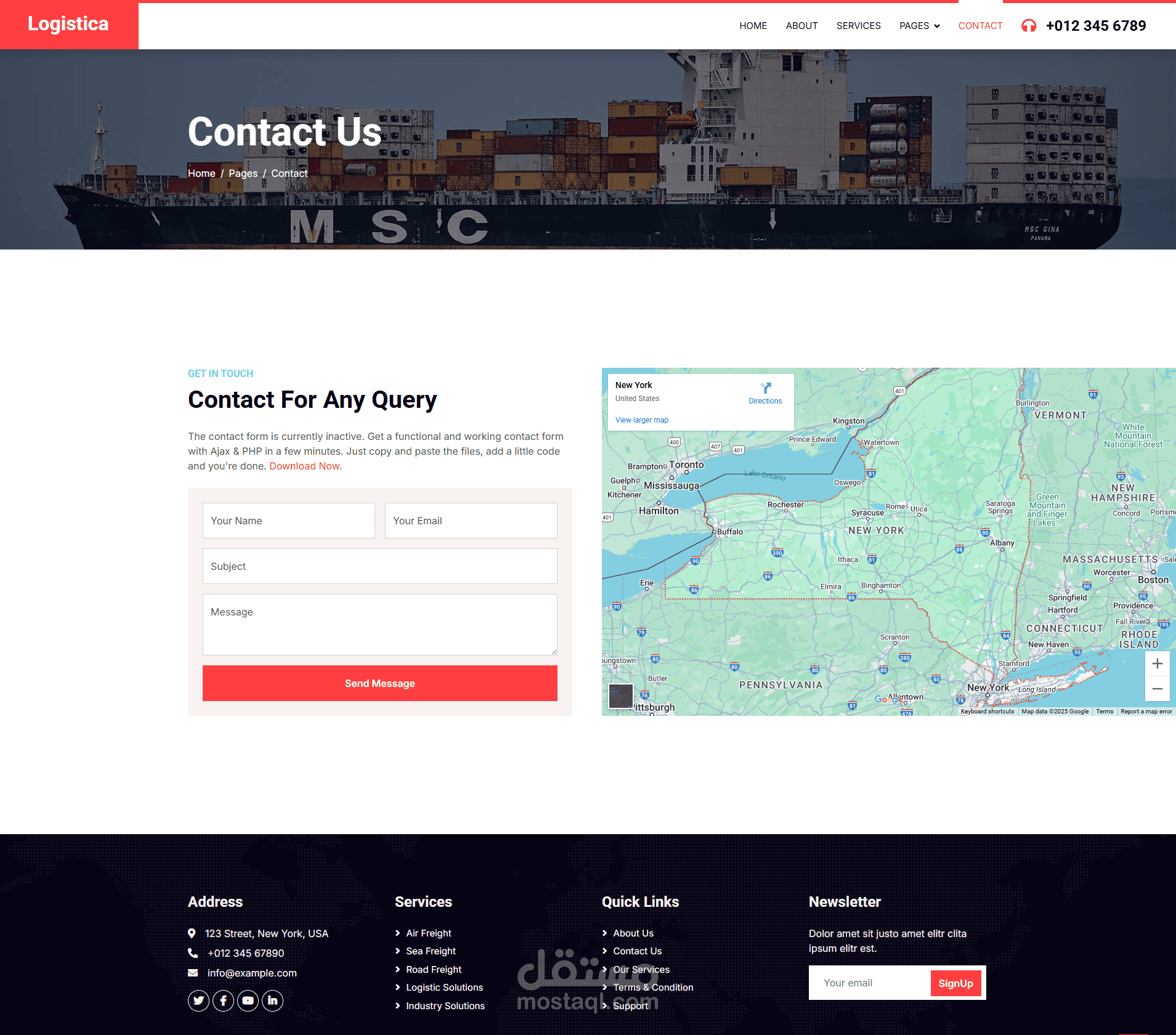 Codex Shipping موقع لوجستي متكامل - حلول شحن وتوصيل ذكية | مستقل