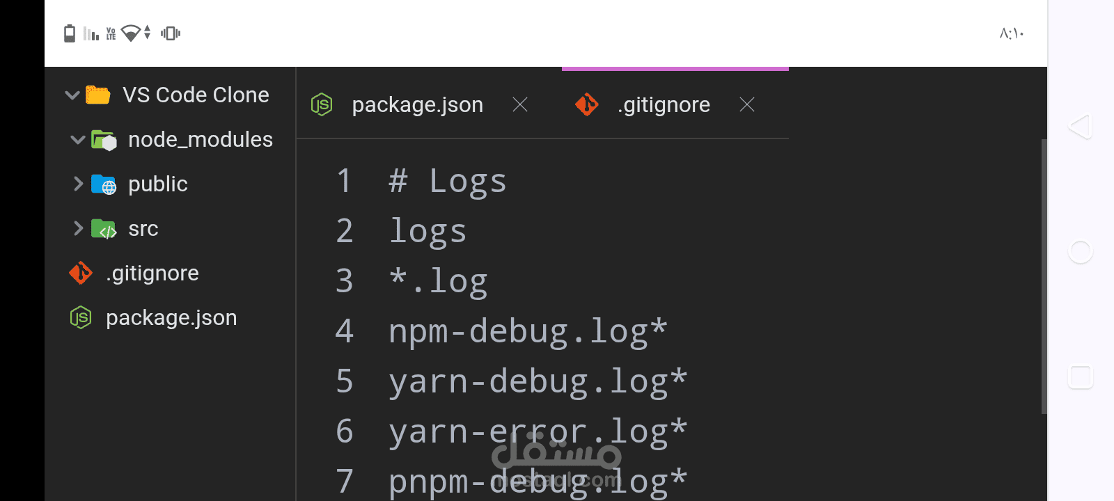 VS Code Clone – محاكاة واجهة Visual Studio Code | مستقل