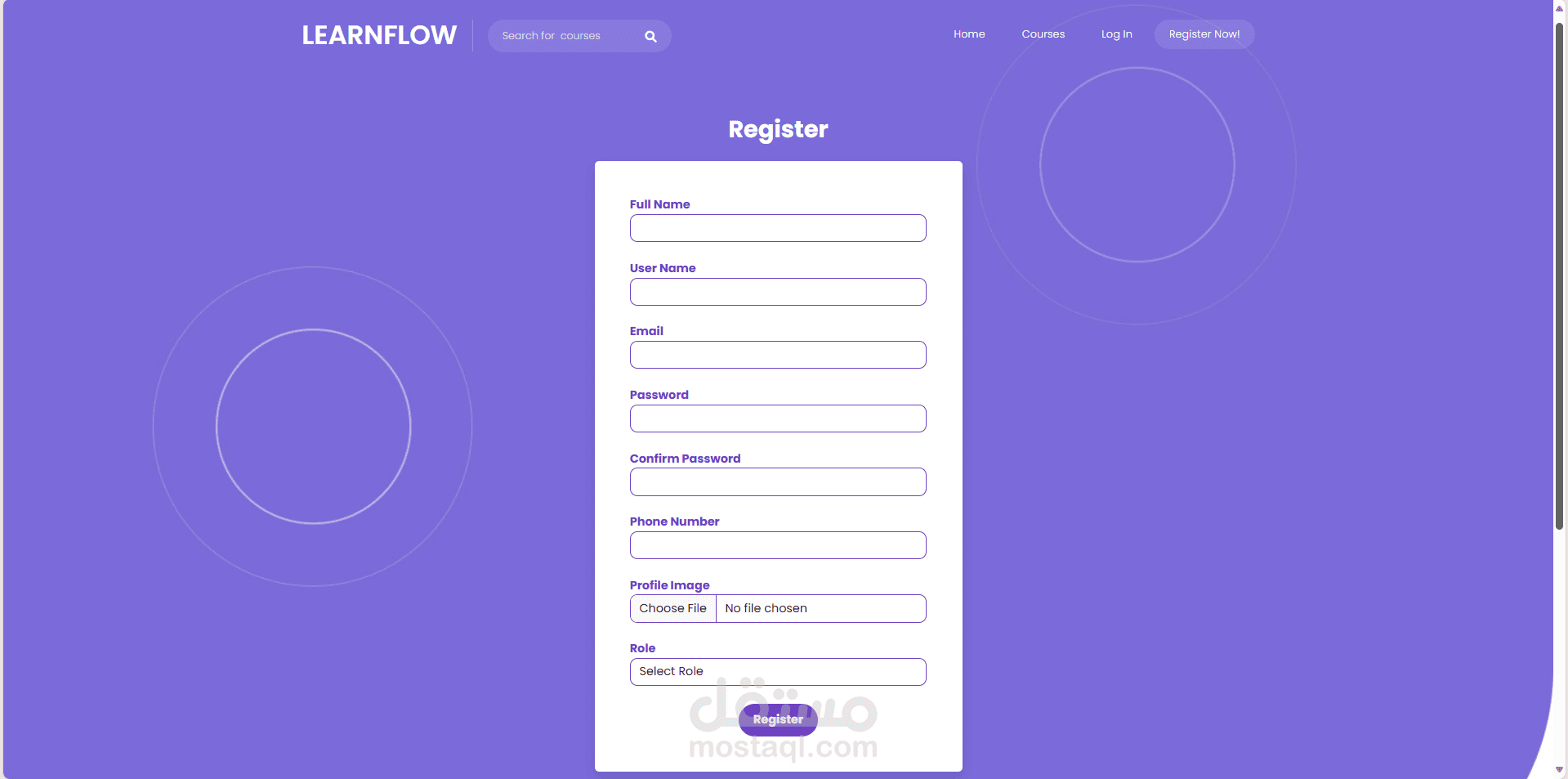 LearnFlow منصة تعليمية متكاملة عبر الإنترنت | مستقل