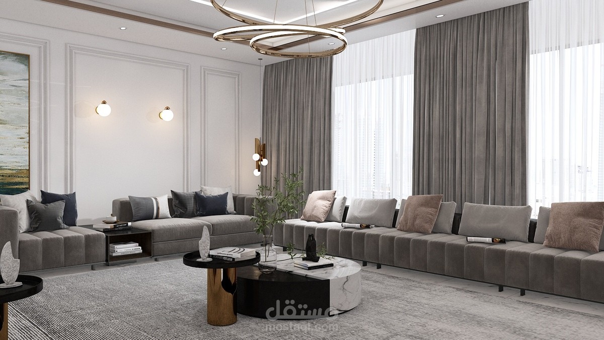 تصميم مجلس نساء لفيلا في المملكة العربية السعودية - فيلا | مستقل