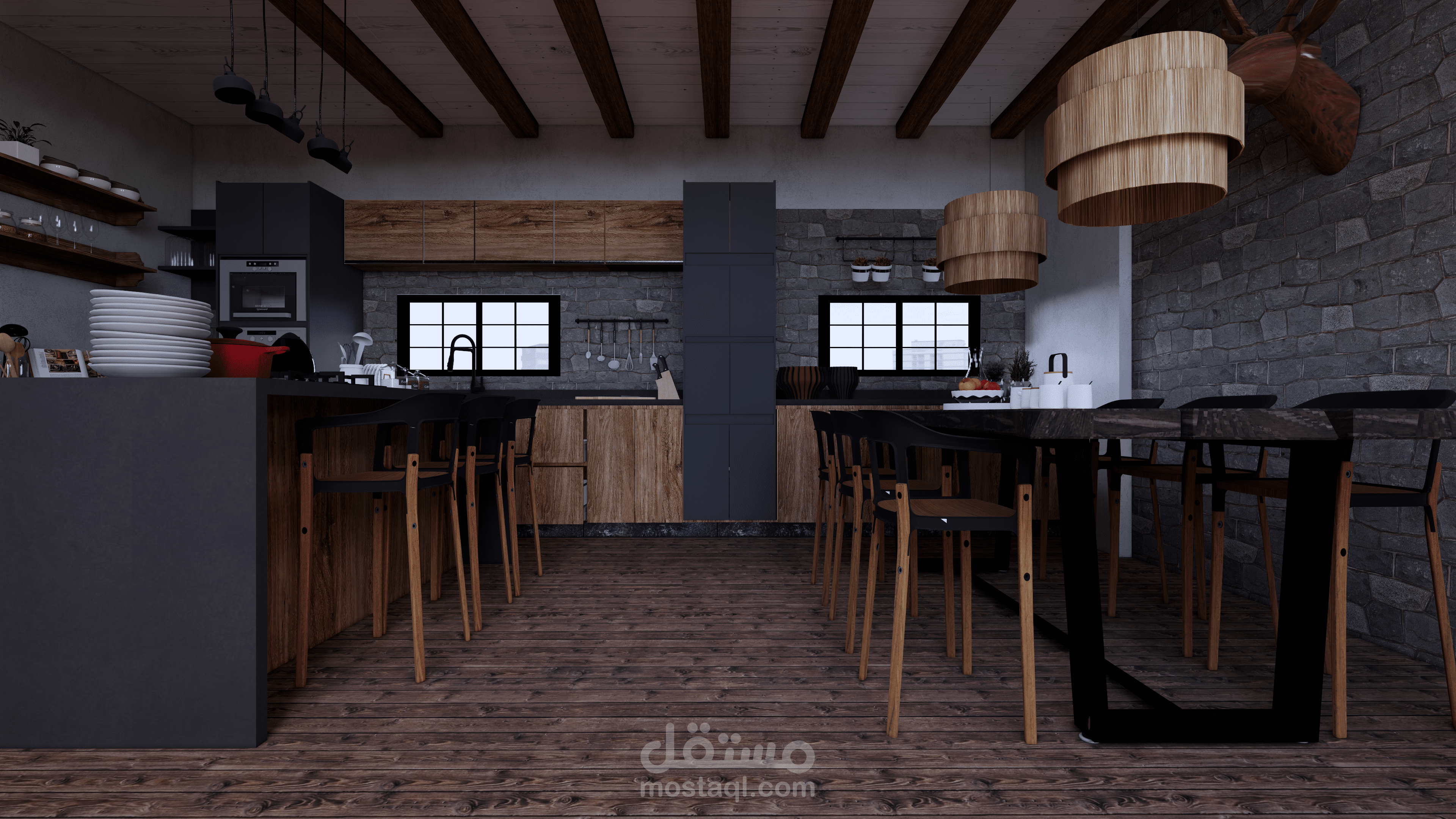 Rustic villa design | مستقل