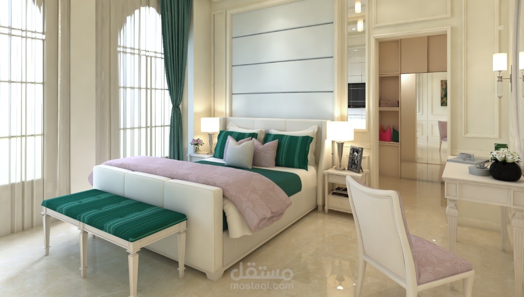 غرفة نوم لفتاة طراز "New classic"