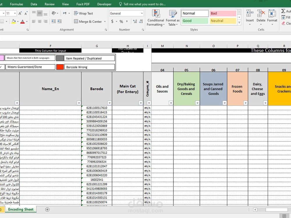 ادخال بيانات لنظام بقالات لـ 24000 الف صنف - Data Entry for 24k for item for grocery Items
