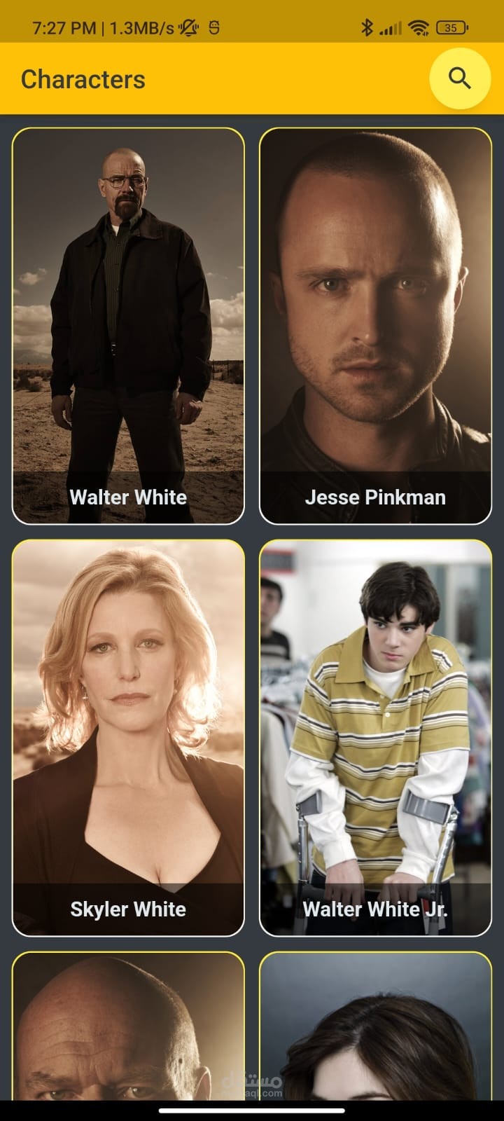 Breaking Bad Characters (GitHub)