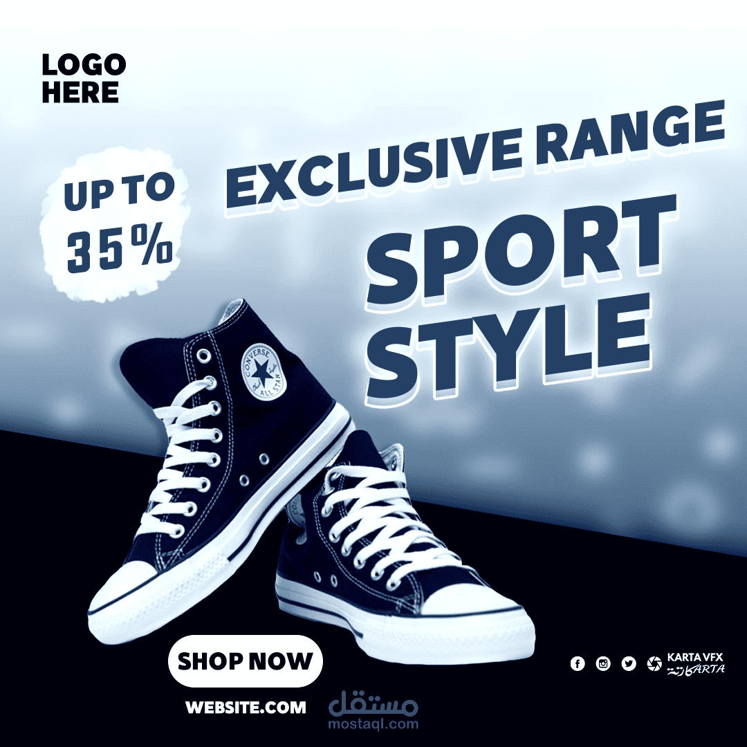 تصميم سوشيال ميديا فيس بوك لمنتج شوز