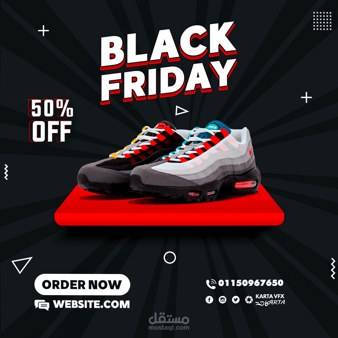 تصميمي للسوشيال ميديا فيس بوك لمنتج بشكل تفصيلي