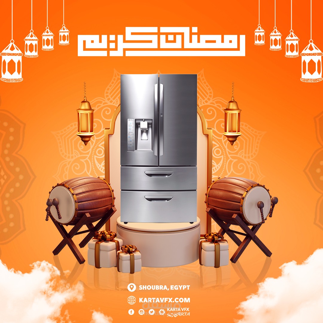 تصميمي لرمضان للسوشيال ميديا فيس بوك لمنتج بشكل تفصيلي