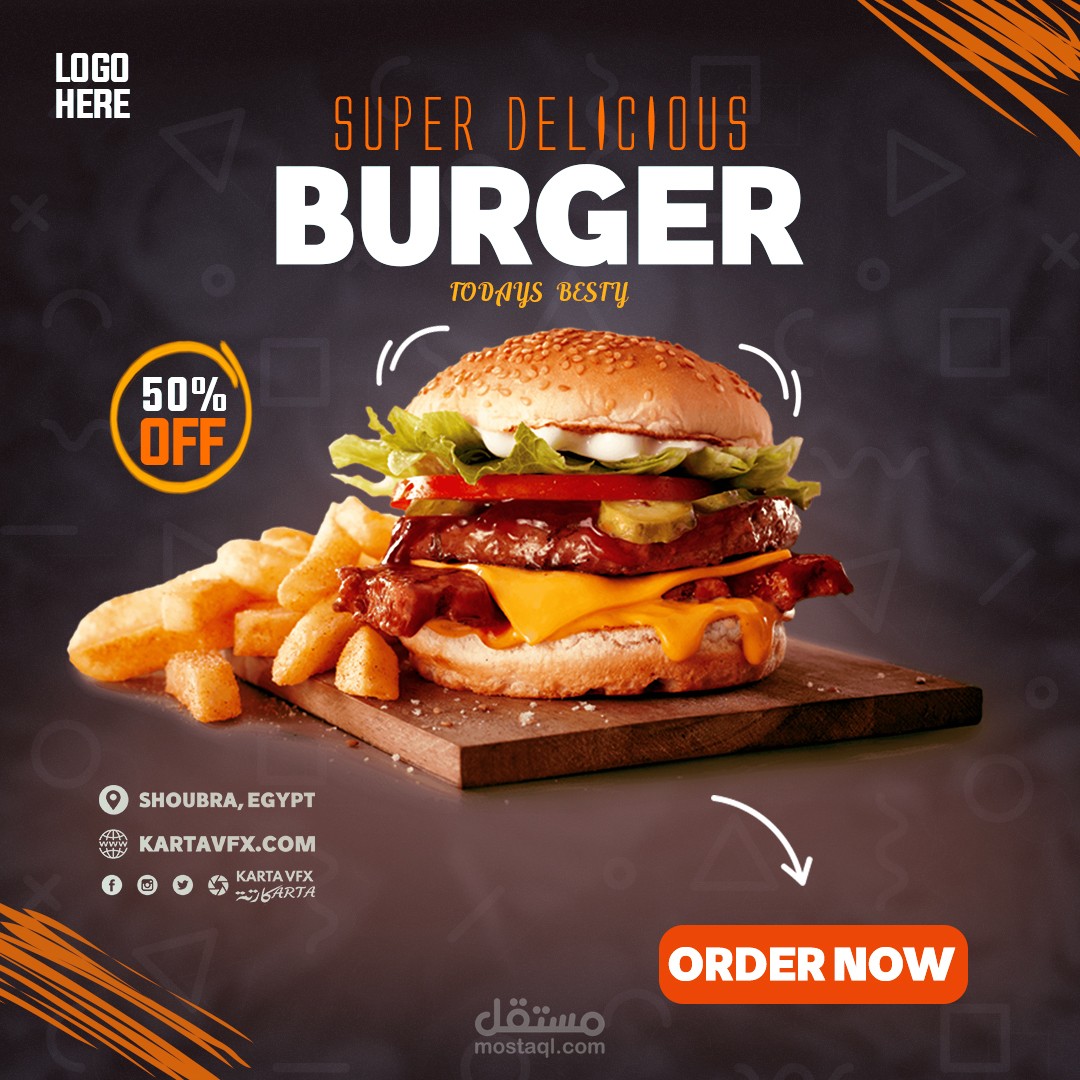 تصميمي للسوشيال ميديا فيس بوك لمنتج بشكل تفصيلي