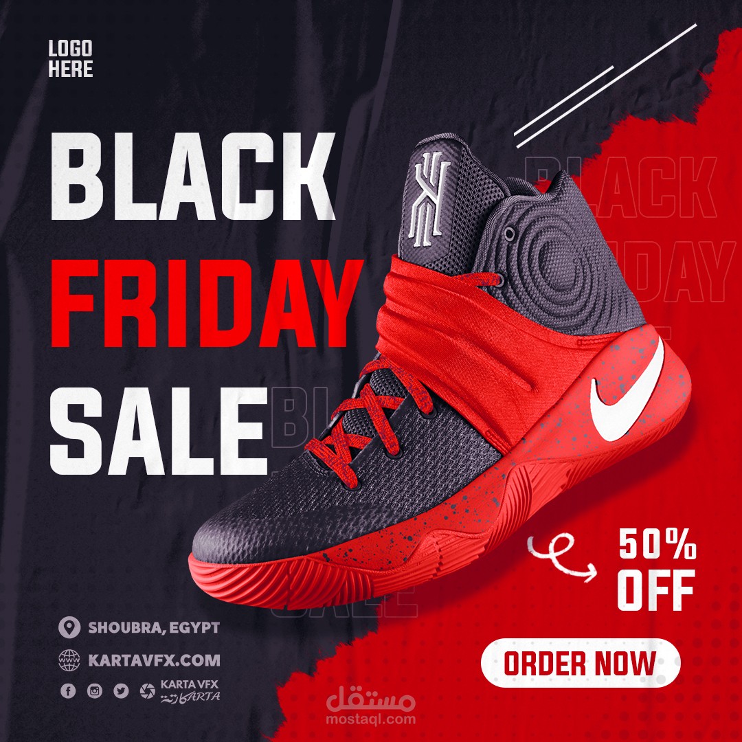 تصميمي للسوشيال ميديا فيس بوك لمنتج بشكل تفصيلي