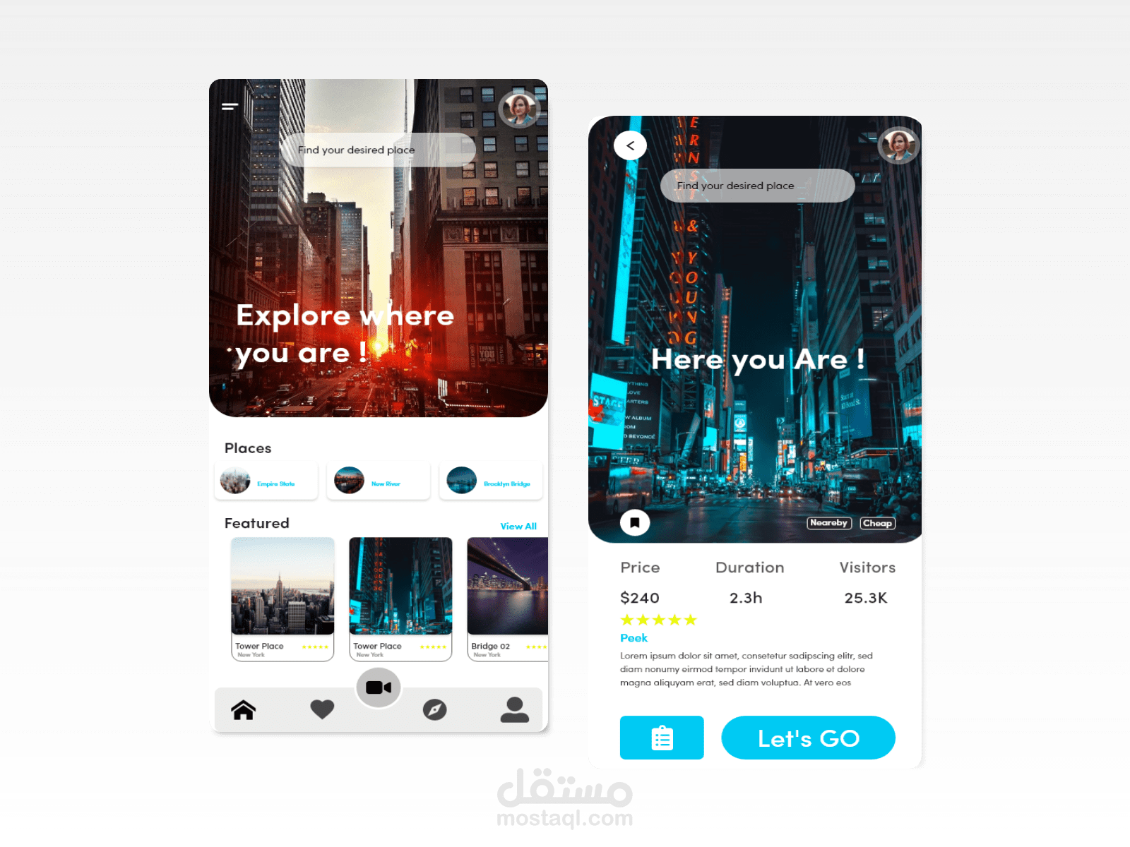 تطبيق لاستكشاف الرحلات