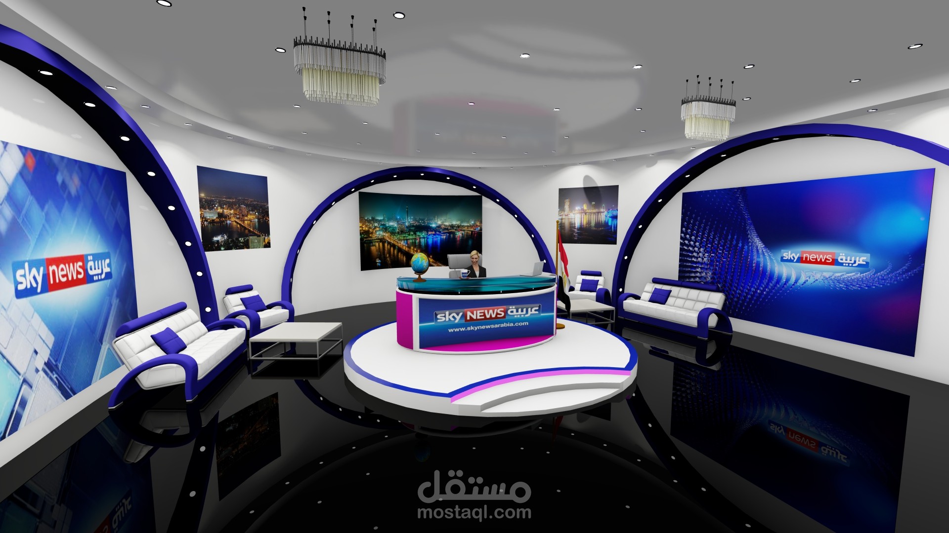 Sky news arabia TV studio