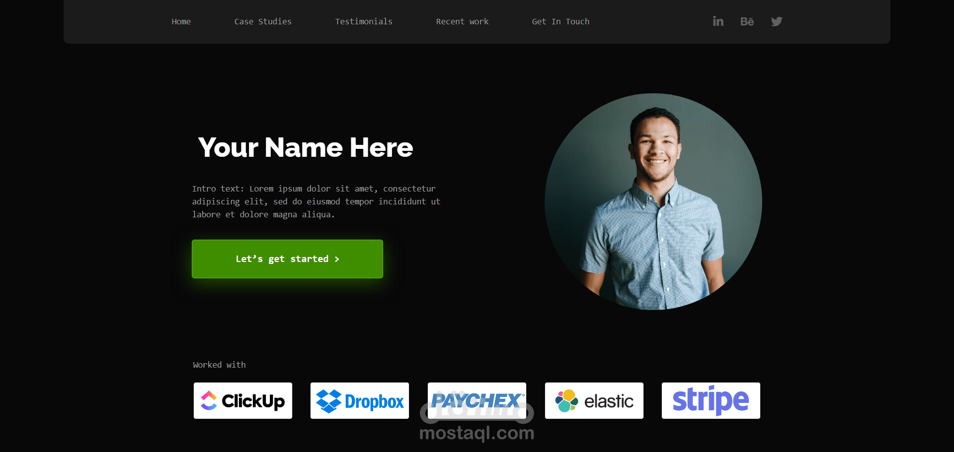تصميم صفحة هبوط (Landing Page) احترافية (HTML, CSS, Responsive)