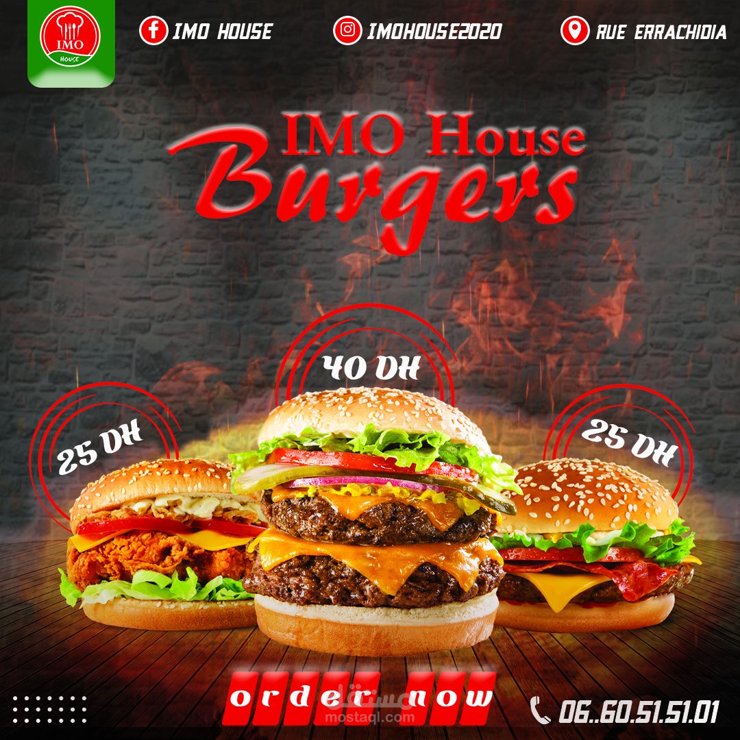 Burger Social Media Design