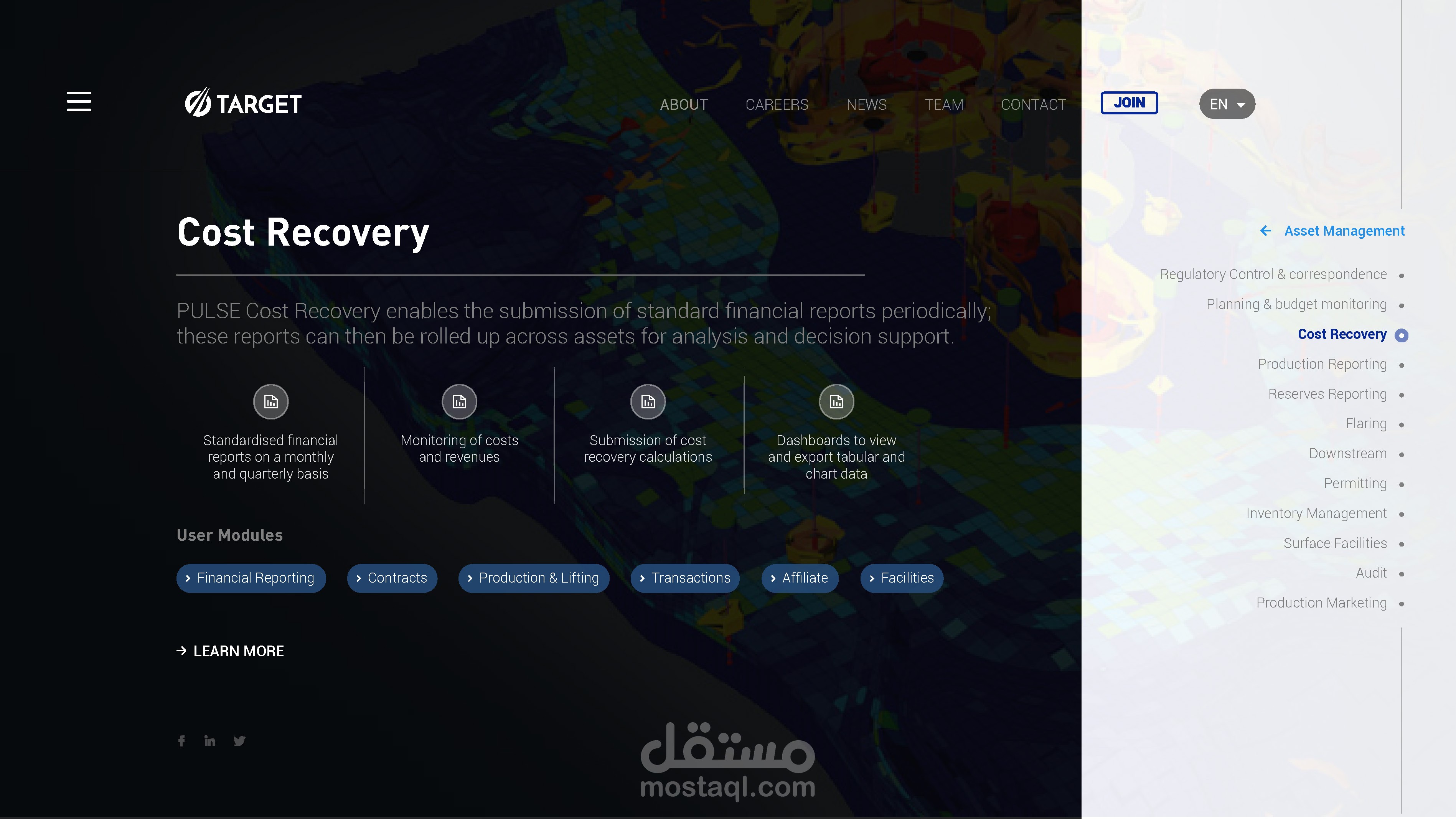 موقع خاص بشركة الهدف لخدمات النفط