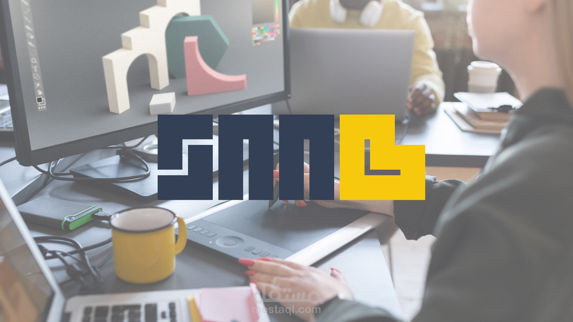 تصميم الشعار الخاص بشركتنا "saad design"