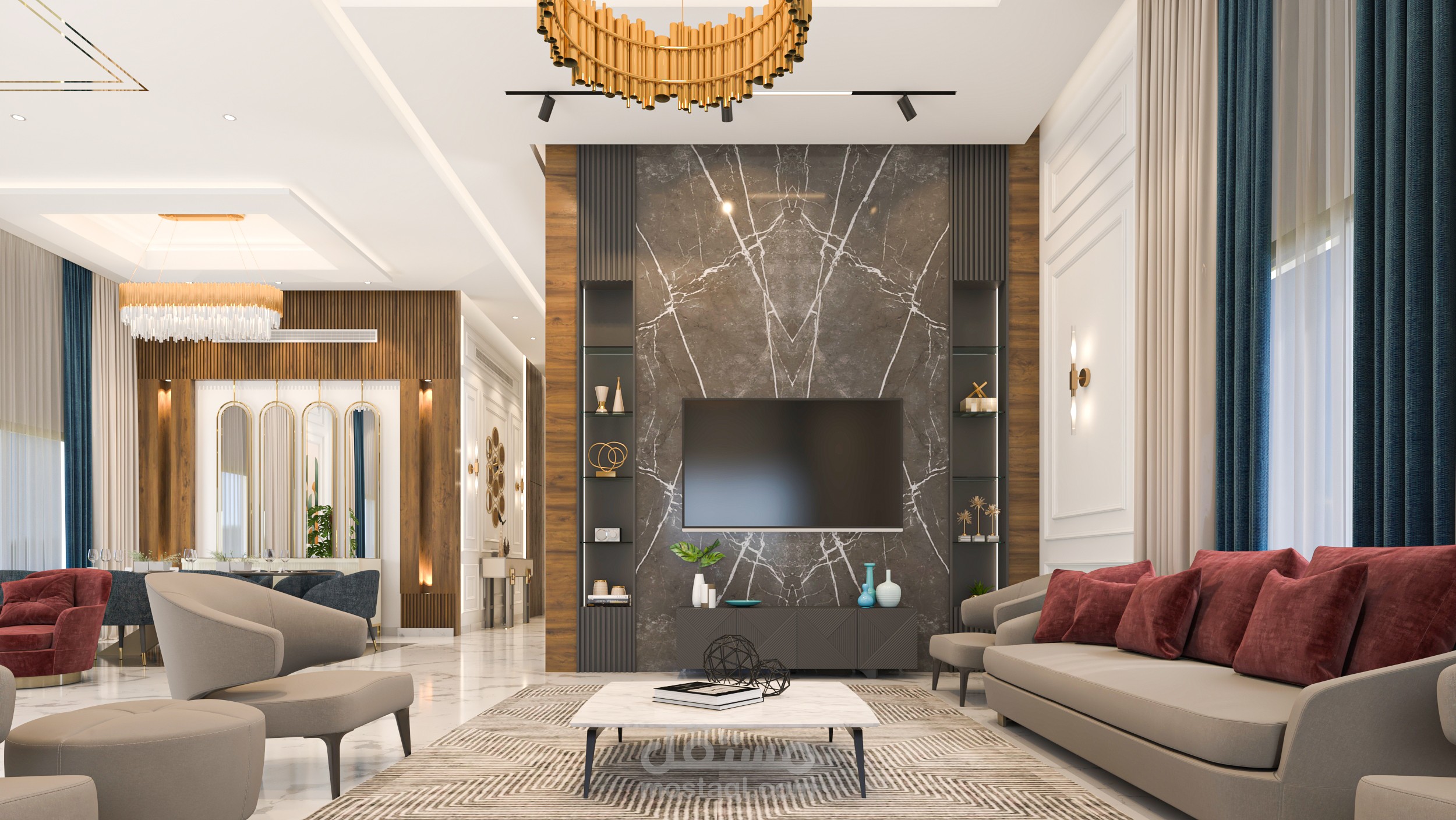 تصميم استقبال فيلا