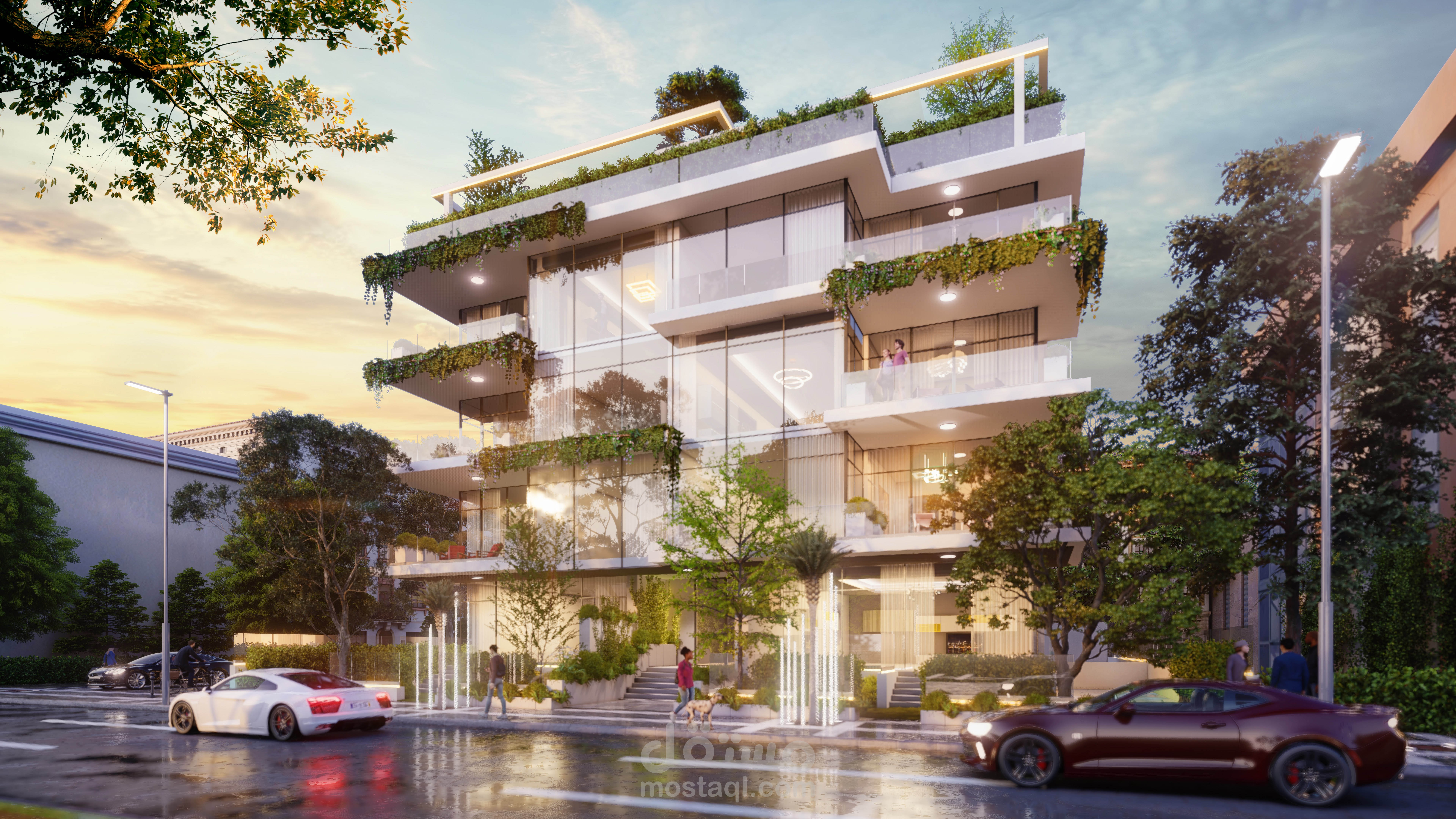 تصميم واجهات عماره سكنية