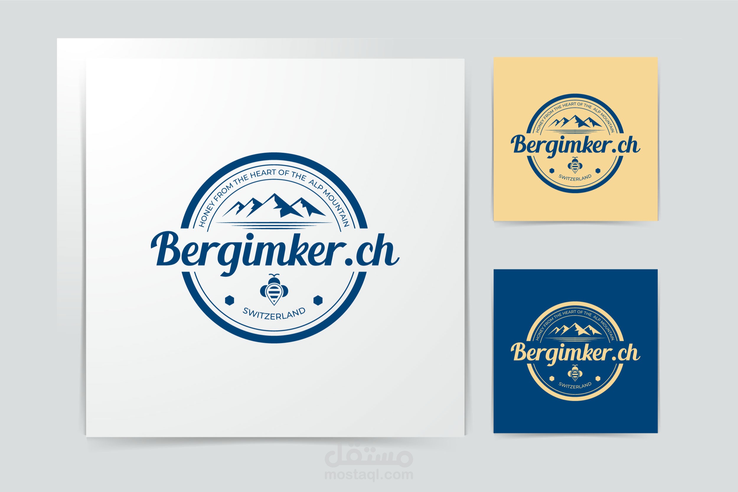 تصميم ستيكر عسل لشركة سويسرية