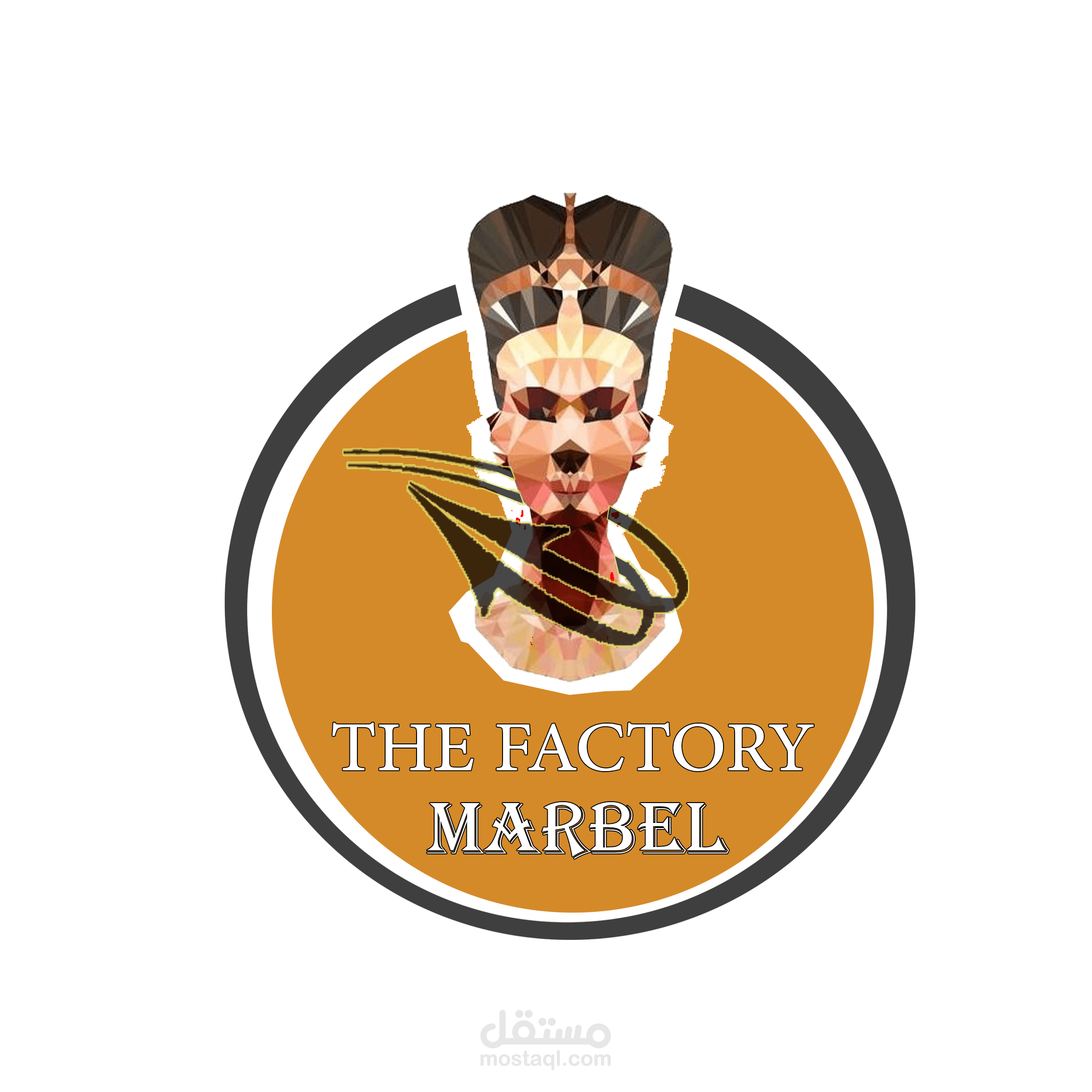 لوجو شعار لمصنع رخام