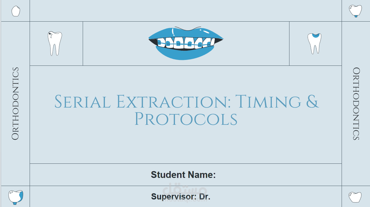 Serial Extraction Orthodontic PowerPoint Presentation