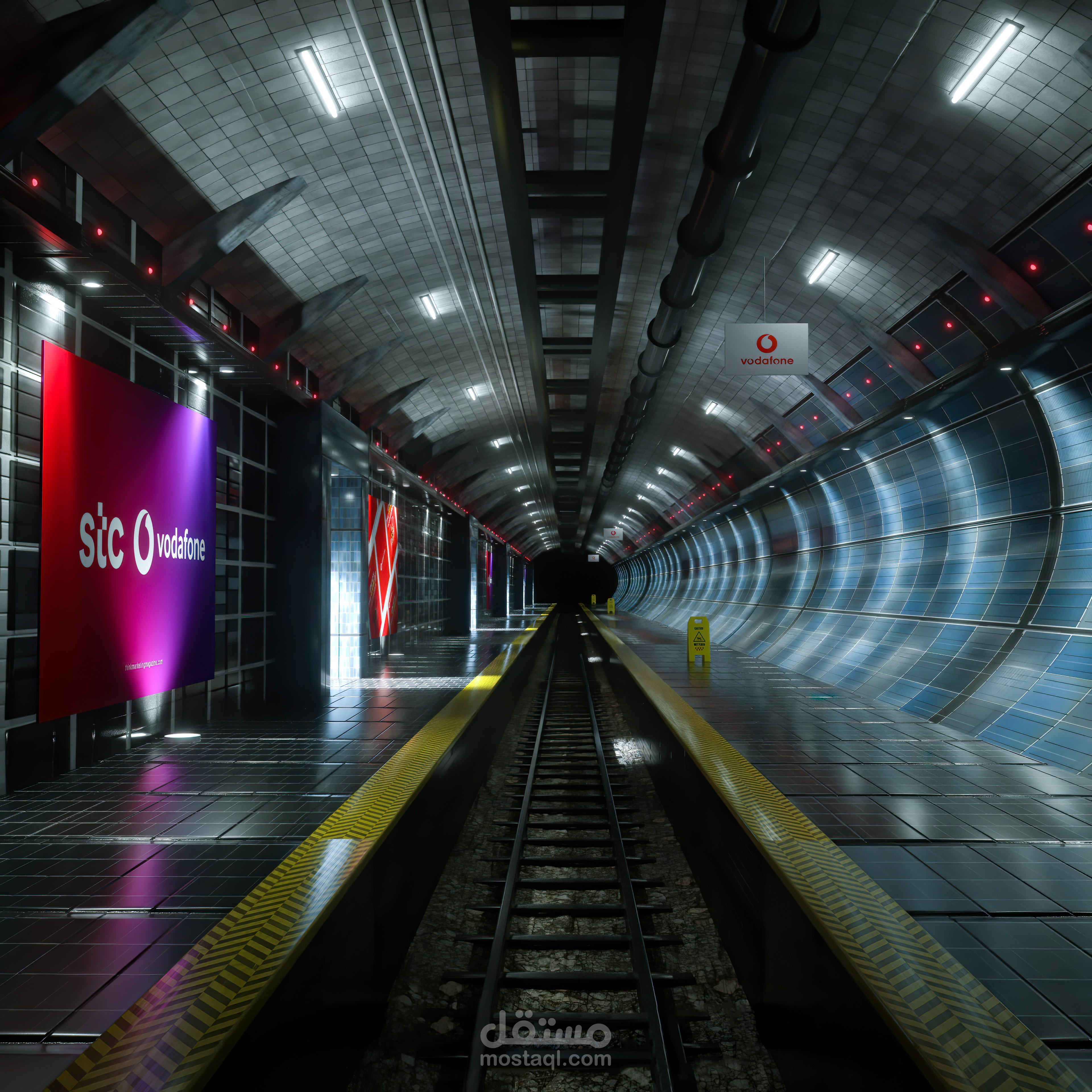 Underground Metro - 3D Design (C4D + Octane)