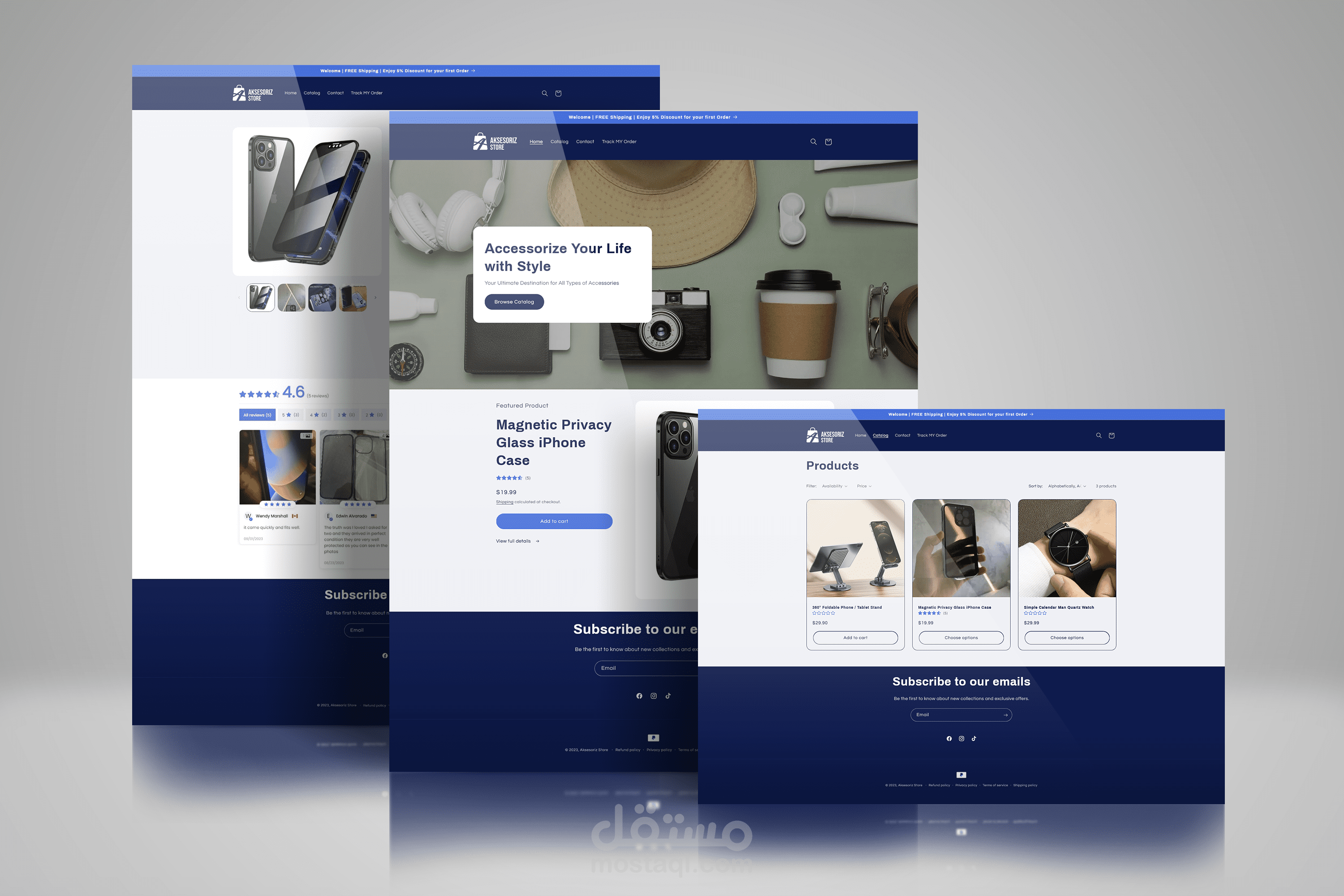 تصميم متجر إلكتروني Aksesoriz Store