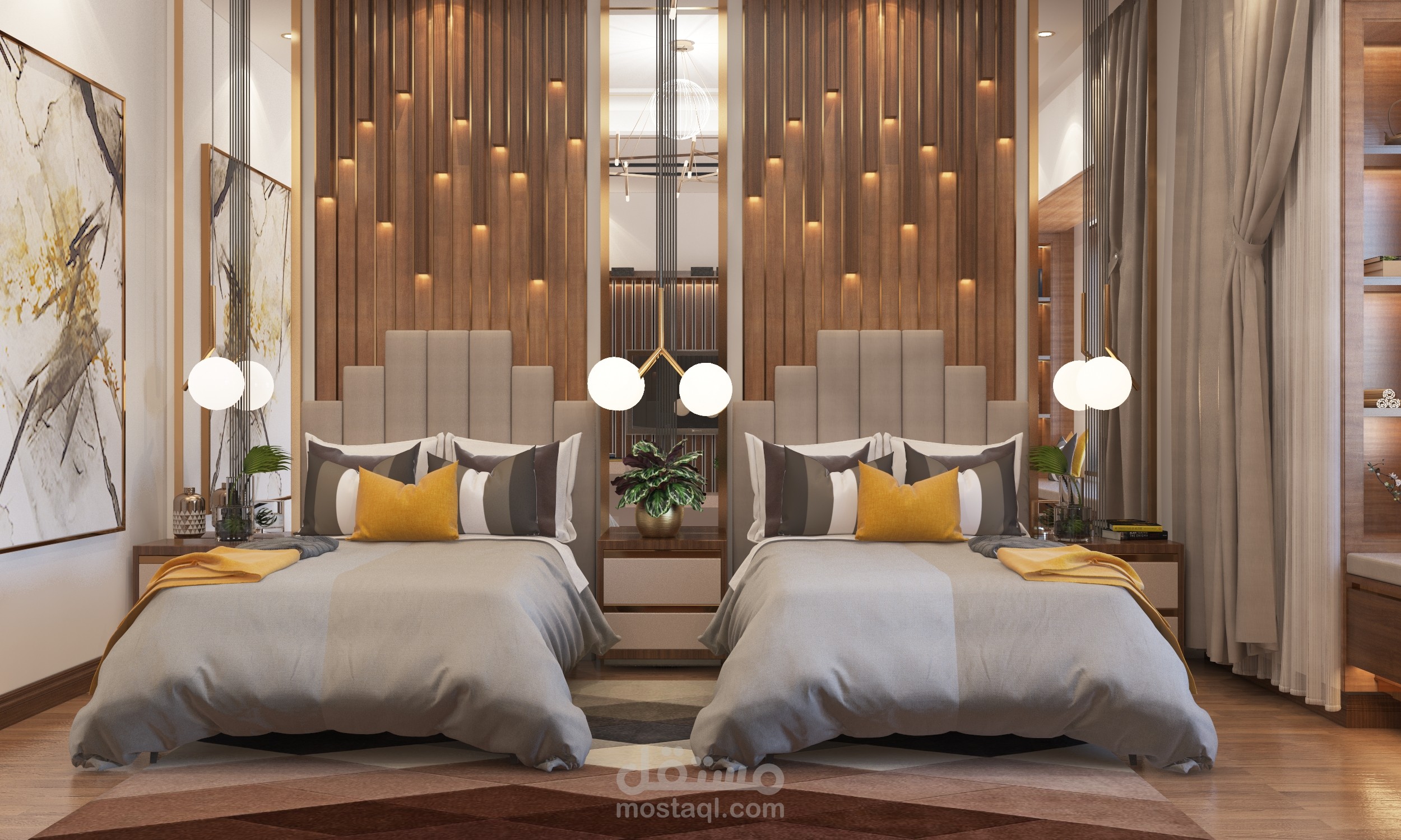 Twins bed room Design