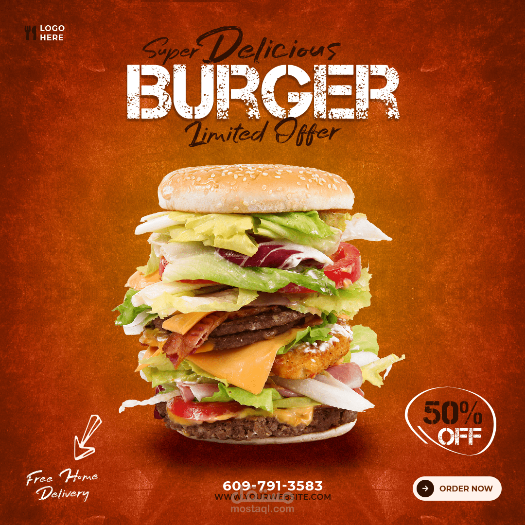 تصيميات سوشيال ميديا لمطاعم