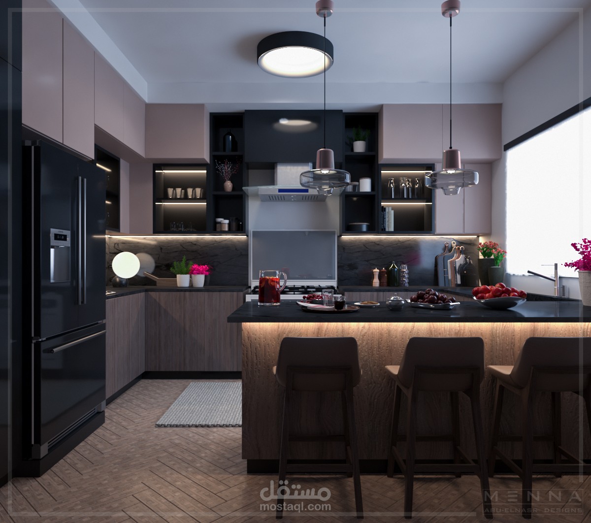 تصميم مطبخ على الطراز الحديث