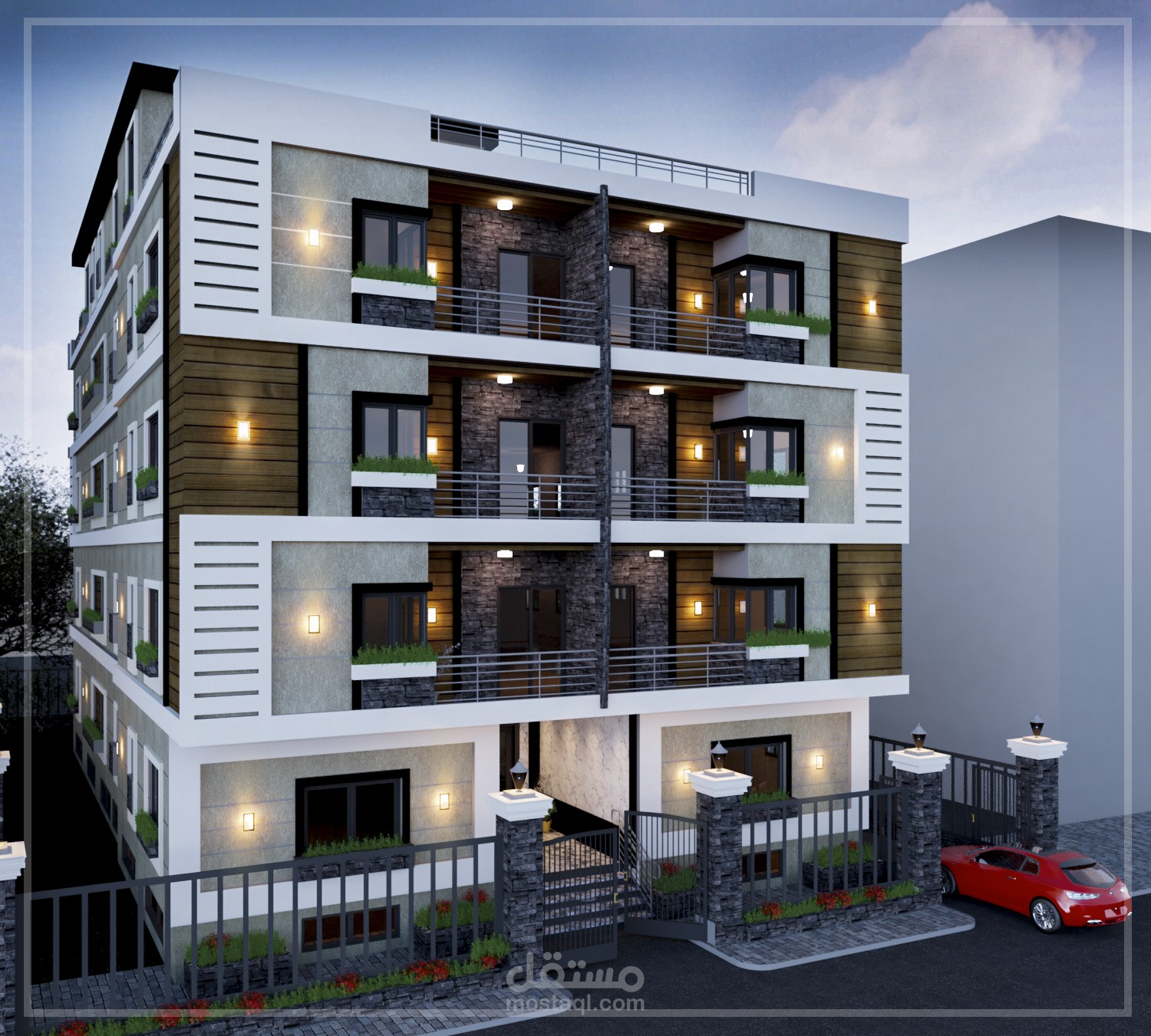 تصميم واجهات عمارة سكنية - التجمع الخامس