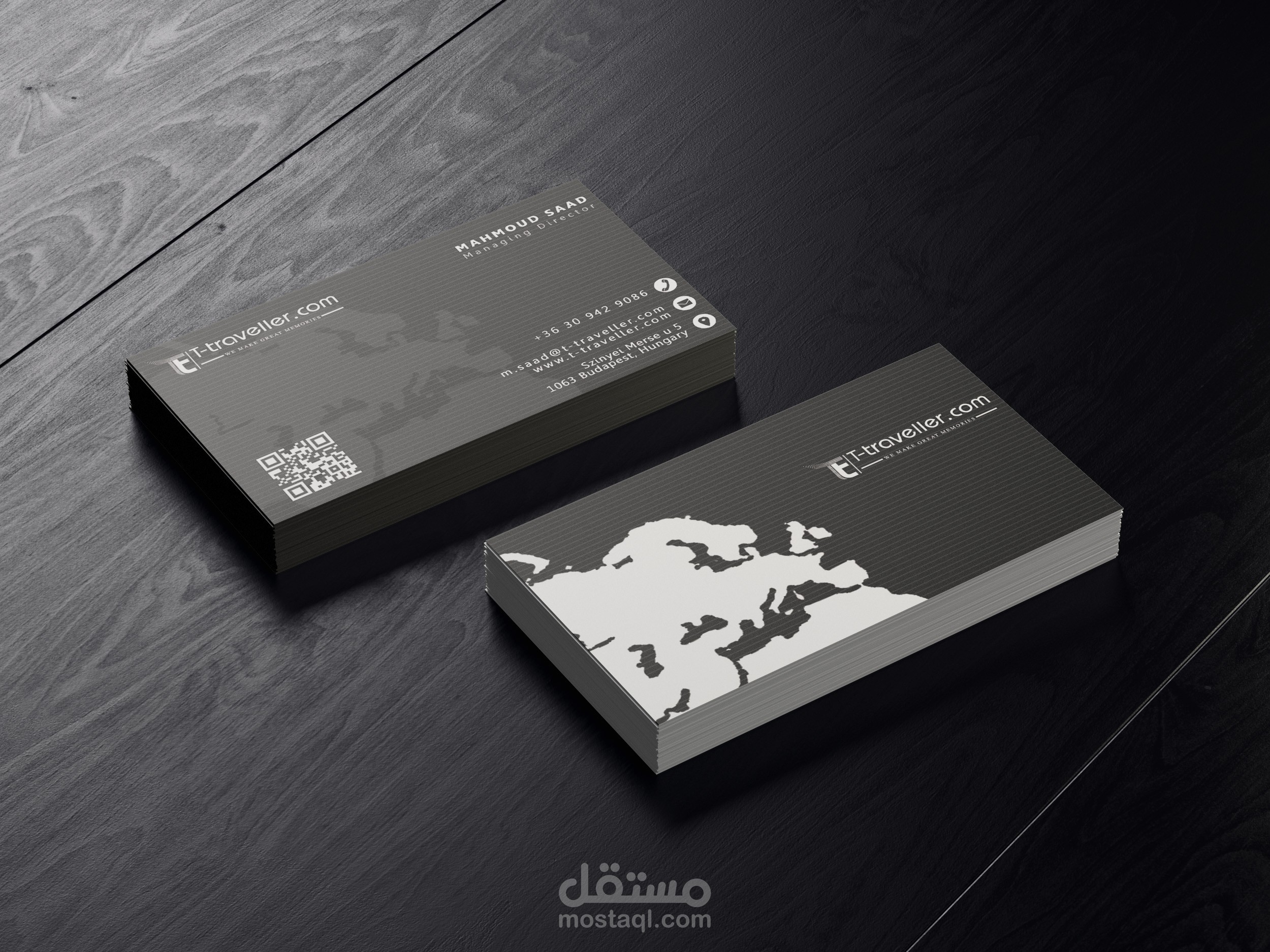 تصميم بيزنس كارد لشركة سياحية