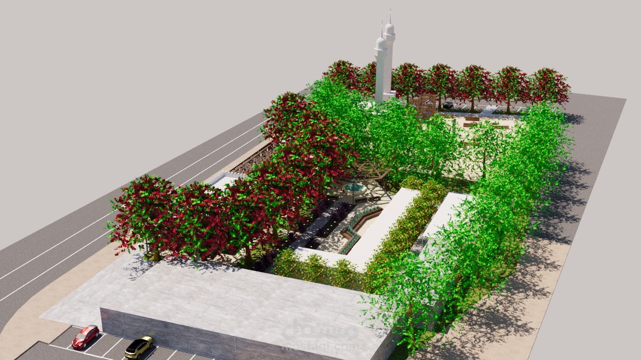 دراسة لتصميم حديقة مسجد اثري