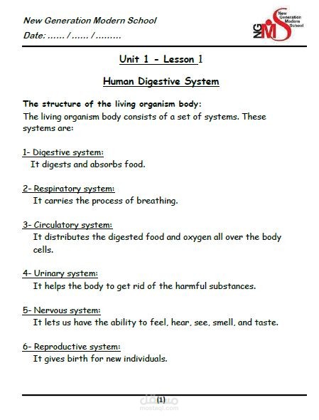 Science booklet - 5th primary
