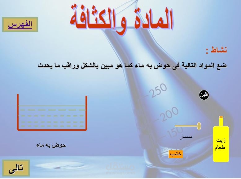 عرض تقديمي على PowerPoint (المادة وخواصها)
