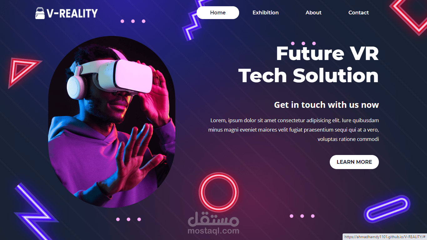 صفحة landing  متجاوبة مع جميع الشاشات