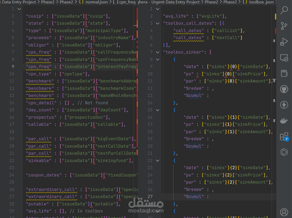 JSON Data Extraction, Analysis & Entry