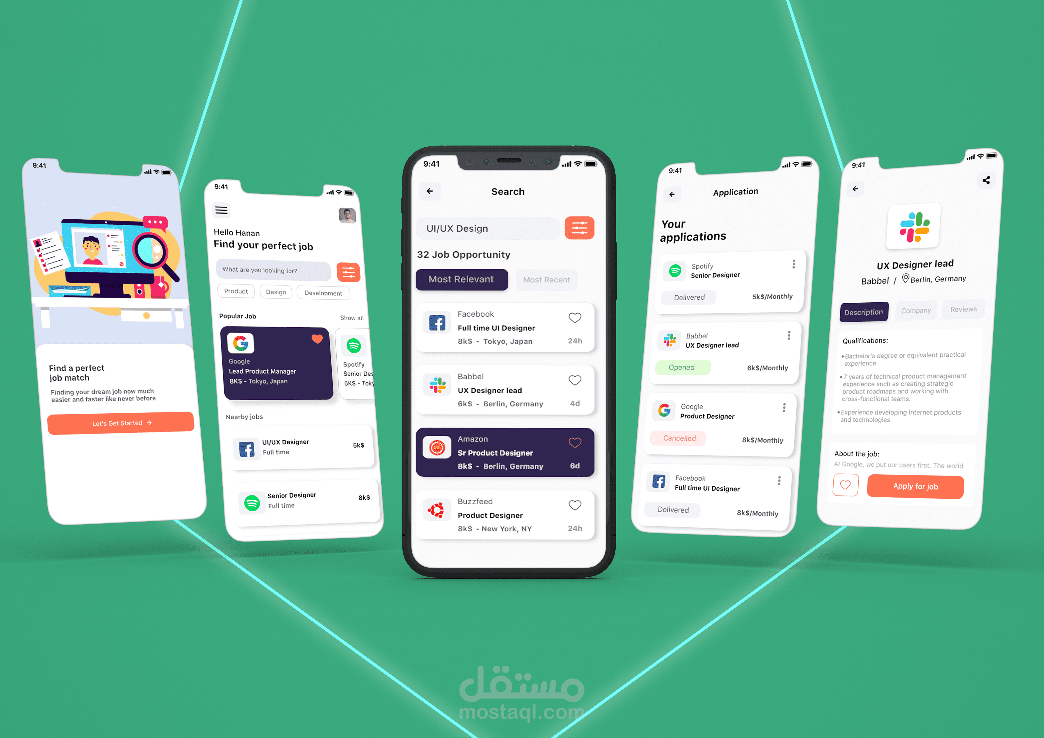 (UI&UX) موبايل
