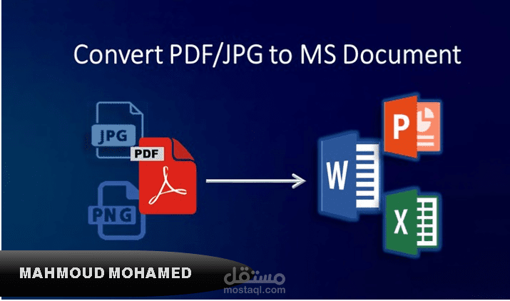 تحويل الملفات من PDF لـ WORD وصياغة المستندات  (أكثر من 30 ملف)