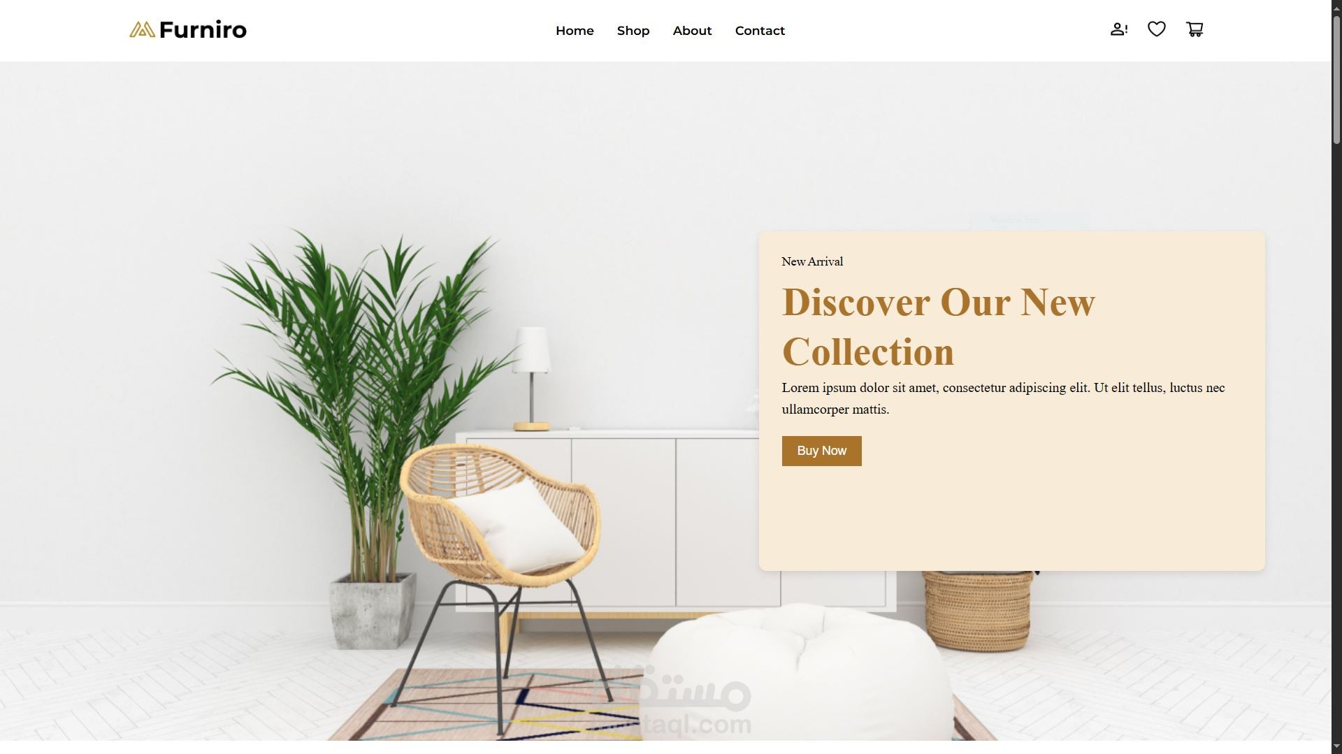 Furniro - موقع تجارة إلكترونية للأثاث باستخدام