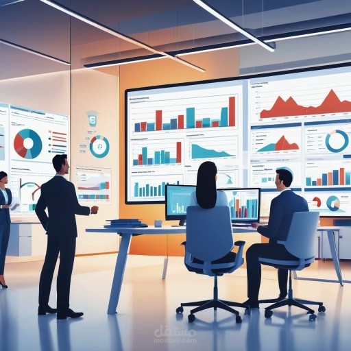4. نظام تحليلات وإدارة موارد بشرية متكامل باستخدام Excel وملفات لتحليل مؤشرات الاداء والحضور والغياب للموظفين
