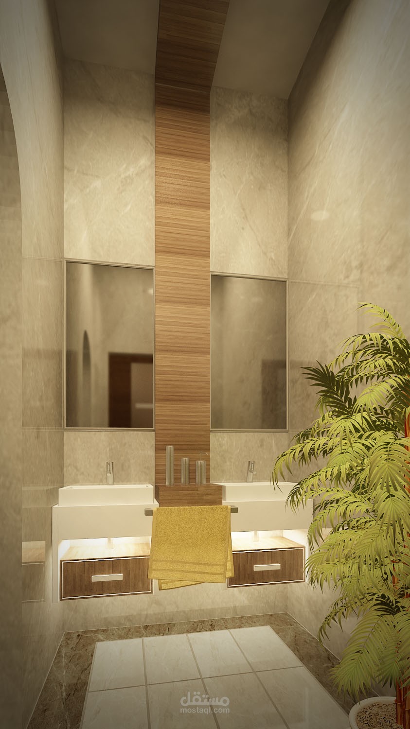 تصميم داخلي لحمام